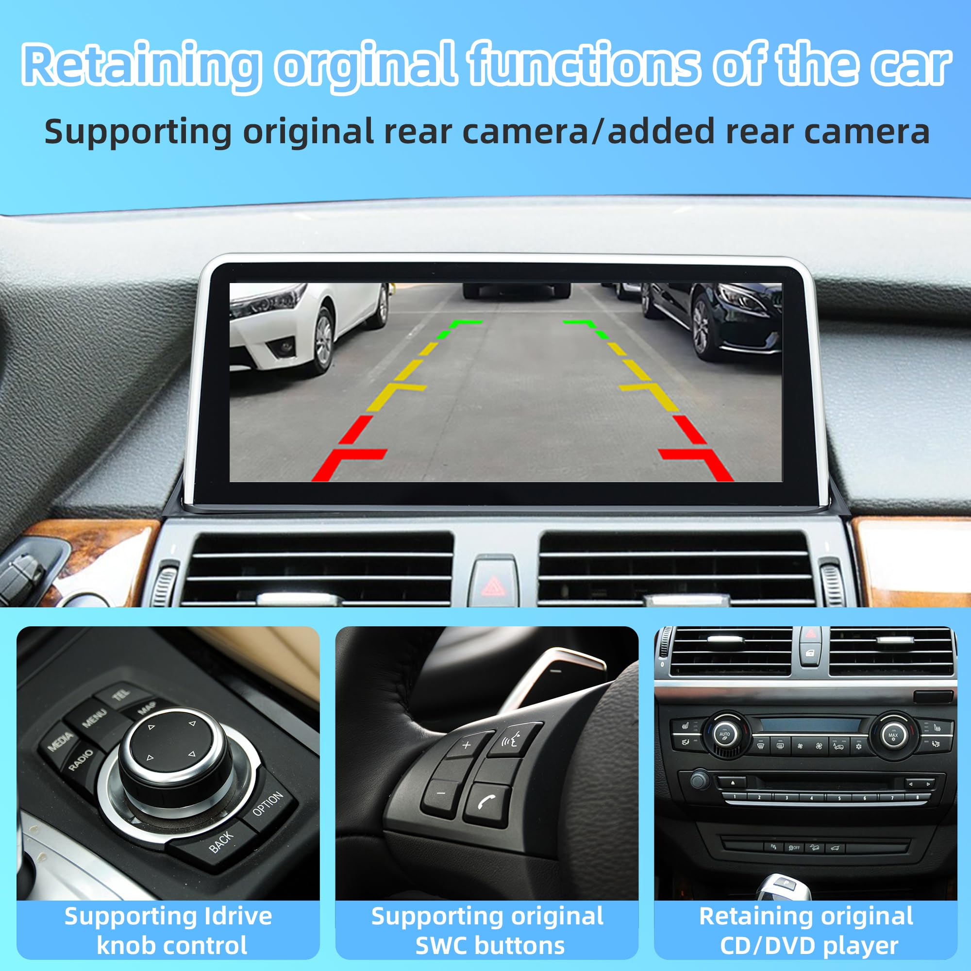 10,25-Zoll-Android-Autoradio für BMW X5 X6 E70 E71 (2007–2010) CCC-System kabelloses Carplay Android Auto, iDrive, Bluetooth, 4G/WiFi, [4+64G]