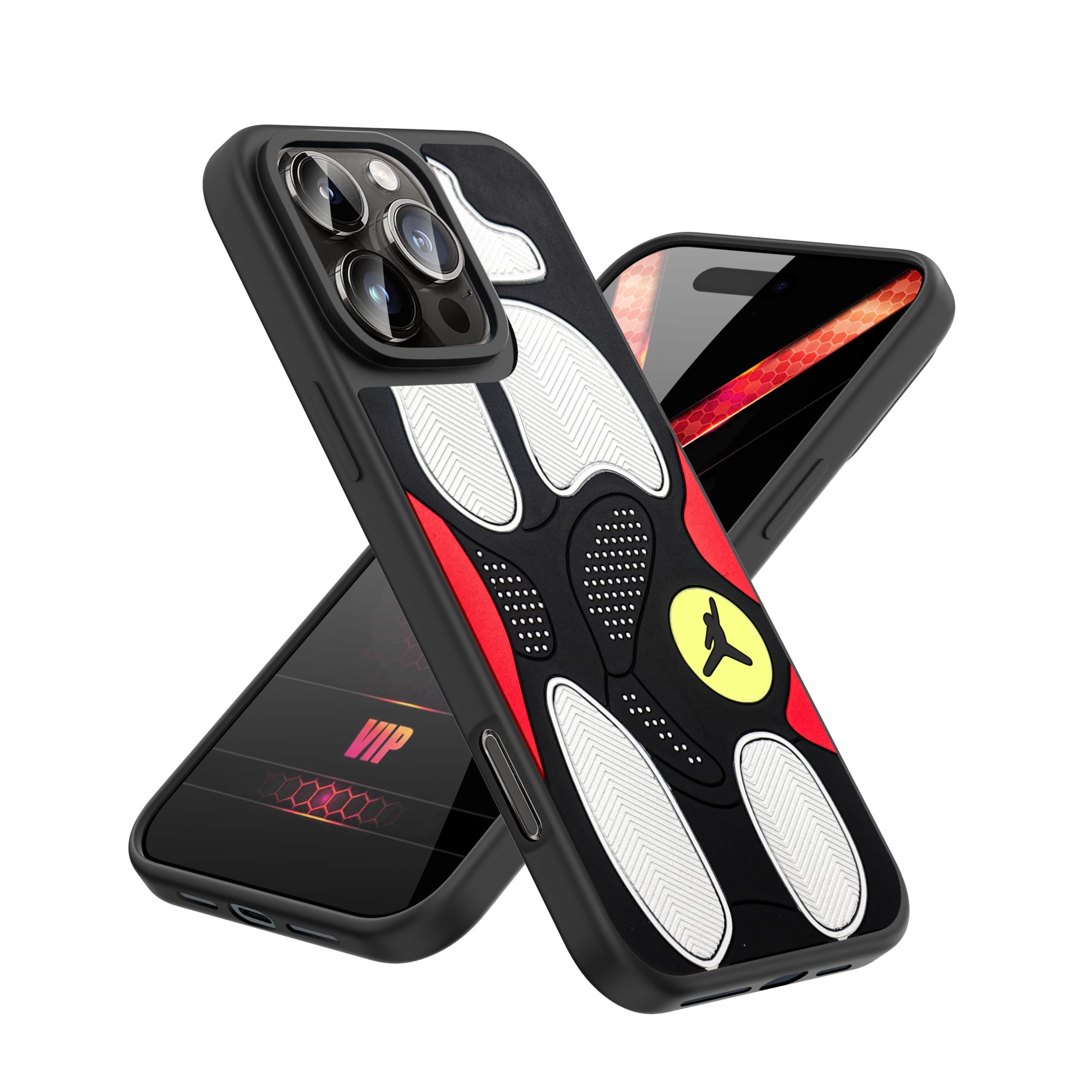 AFFOMO Non-Slip for iPhone 16 Pro Max Case, Wear-Resistant Soft Liquid Silicone Rubber Reinforcement Phone Case, Unique Sole Design Shockproof Phone