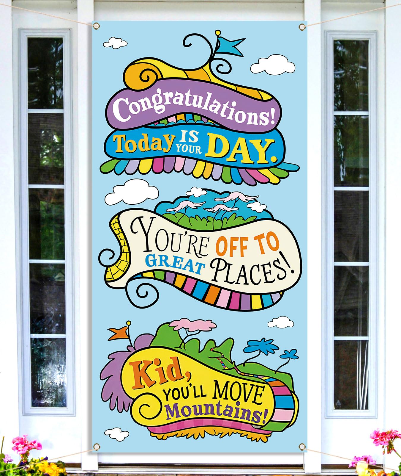 Oh The Places You'll Go School Poster Backdrop Banner Party Supplies Birthday Decorations Background For Photography Taspestry