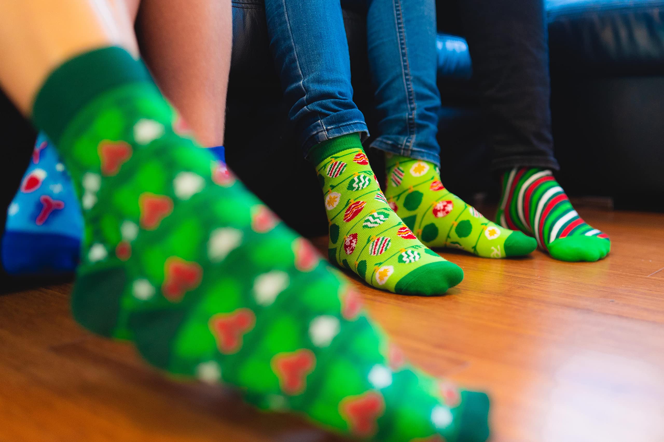 Rainbow Socks - Chaussettes de Noël dans une boule pour elle et lui - 2 paires