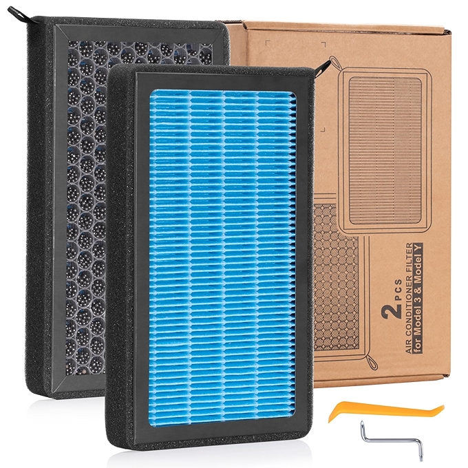 Spurtar 特斯拉 Model 3/Y 空气滤清器（活性炭、HEPA）更换装