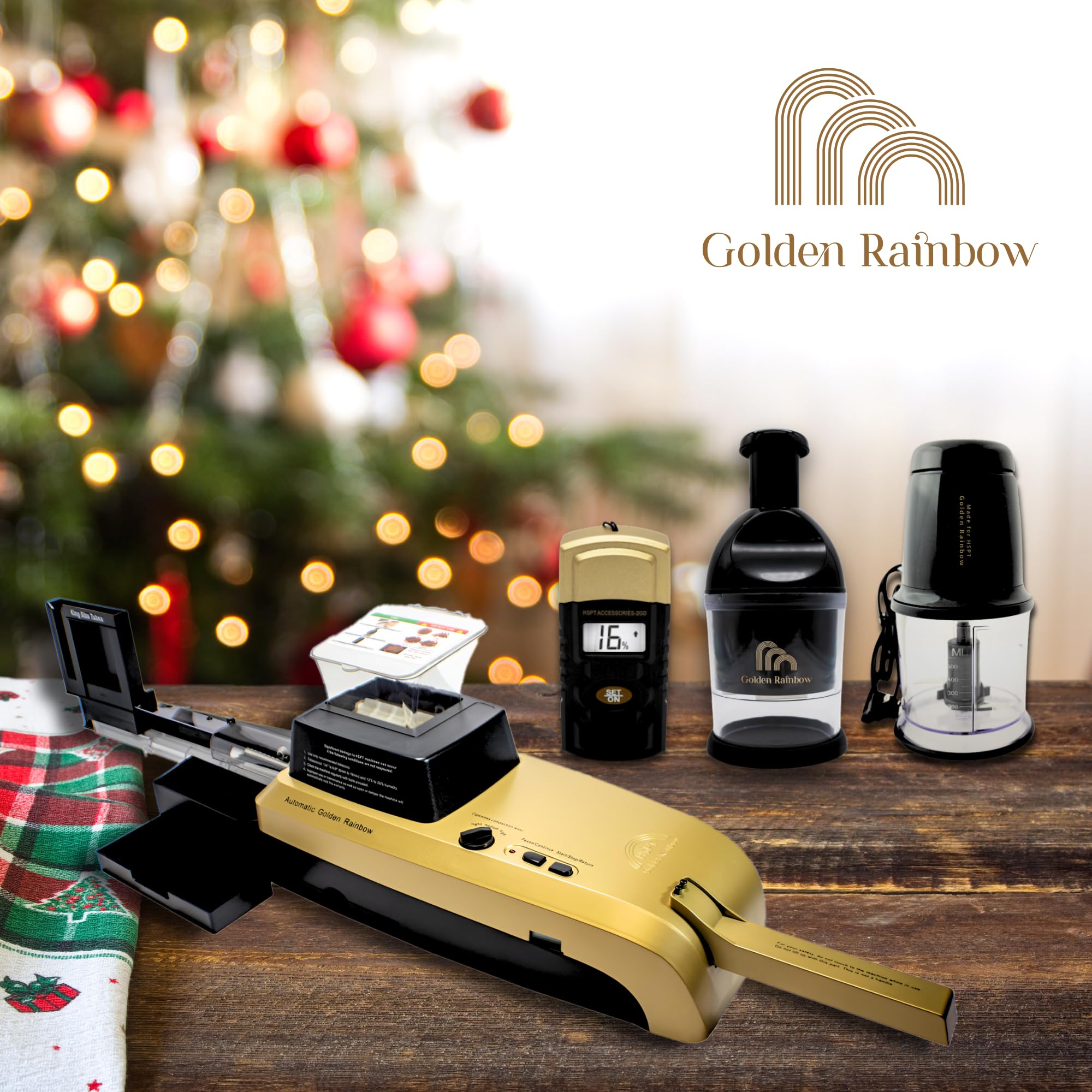 Amazon.com: HSPT Golden Rainbow Electric Tobacco Chopper 10i - Precision  Cutter Shredder Grinder for Tobacco Leafs