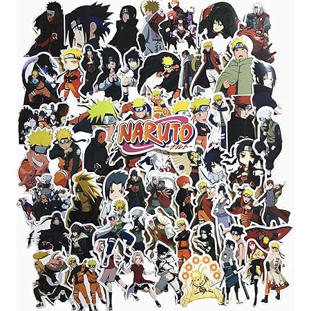 Amazon Co Jp ナルト Naruto シール 63枚 ステッカーセット ステッカー 防水 ステッカー ブランド スーツケースステッカー お気に入りのスーツケース ギター 車 バイク 自転車 ヘルメット パソコン 携帯 ノート 車 バイク