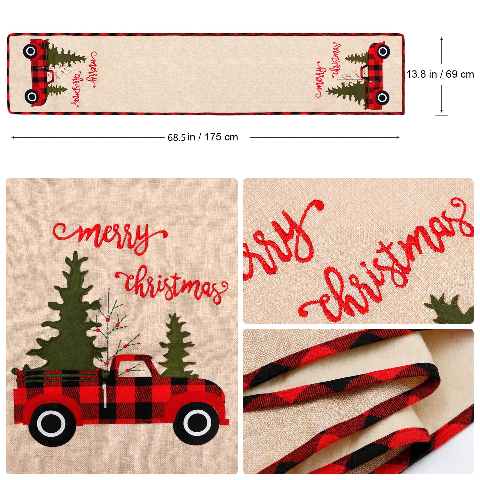 Artoid Mode Chemin De Table Bohème Marron Et Crème En Toile De Jute Avec Pampilles, Décoration De Table De Cuisine, Vacances, Fête De Mariage, Salle à Manger, Anniversaire, 30,5 X 228,6 Cm