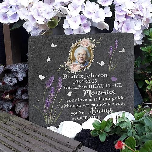Miniatura 6 de V VIBEPY Piedra conmemorativa personalizada para la abuela, regalos de memoria para la pérdida de la abuela, pérdida de la abuela, piedra de jardín