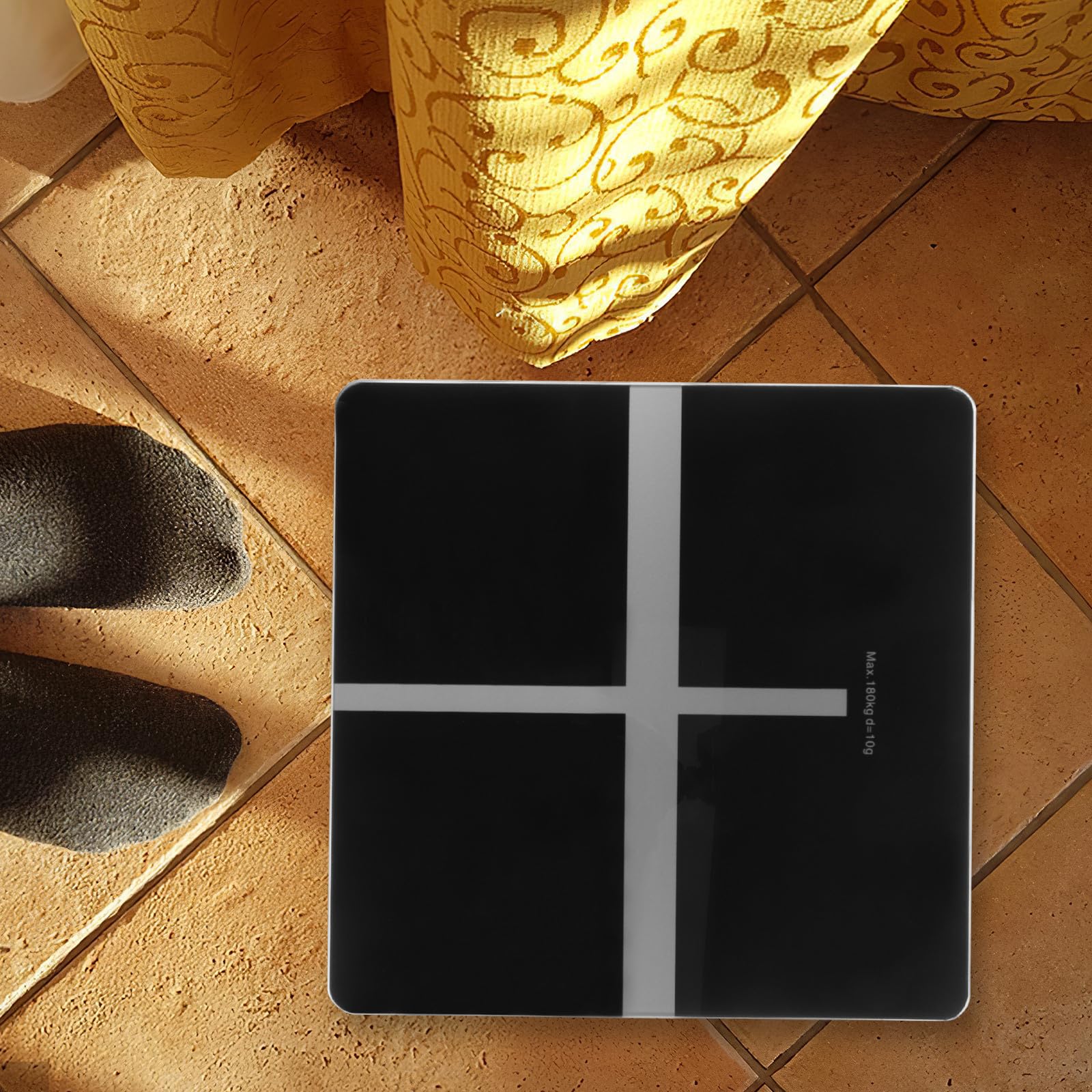 SOLUSTRE Báscula Digital de Peso Corporal Recargable por USB Superficie de Vidrio, Alta Capacidad de Carga y Diseño Simple para Uso Doméstico