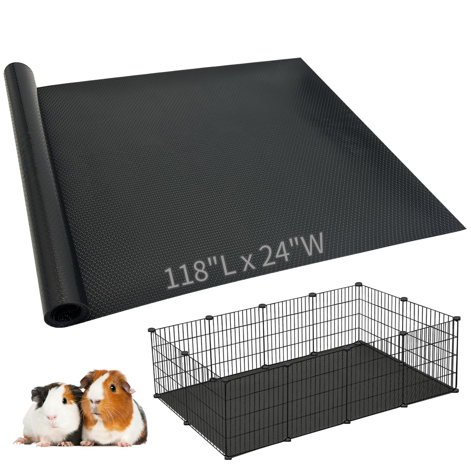 Hamiledyi Guinea Pig Cage Liner Reusable Guinea Pig Bedding Easily Cut to Suit Cage Washable and Anti Slip Guinea Pig Pee Pads for Small Animal