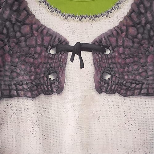 Miniatura 6 de Didadi Disfraz de monstruo verde de monstruo para Halloween, overol con máscara de 5 a 12 años