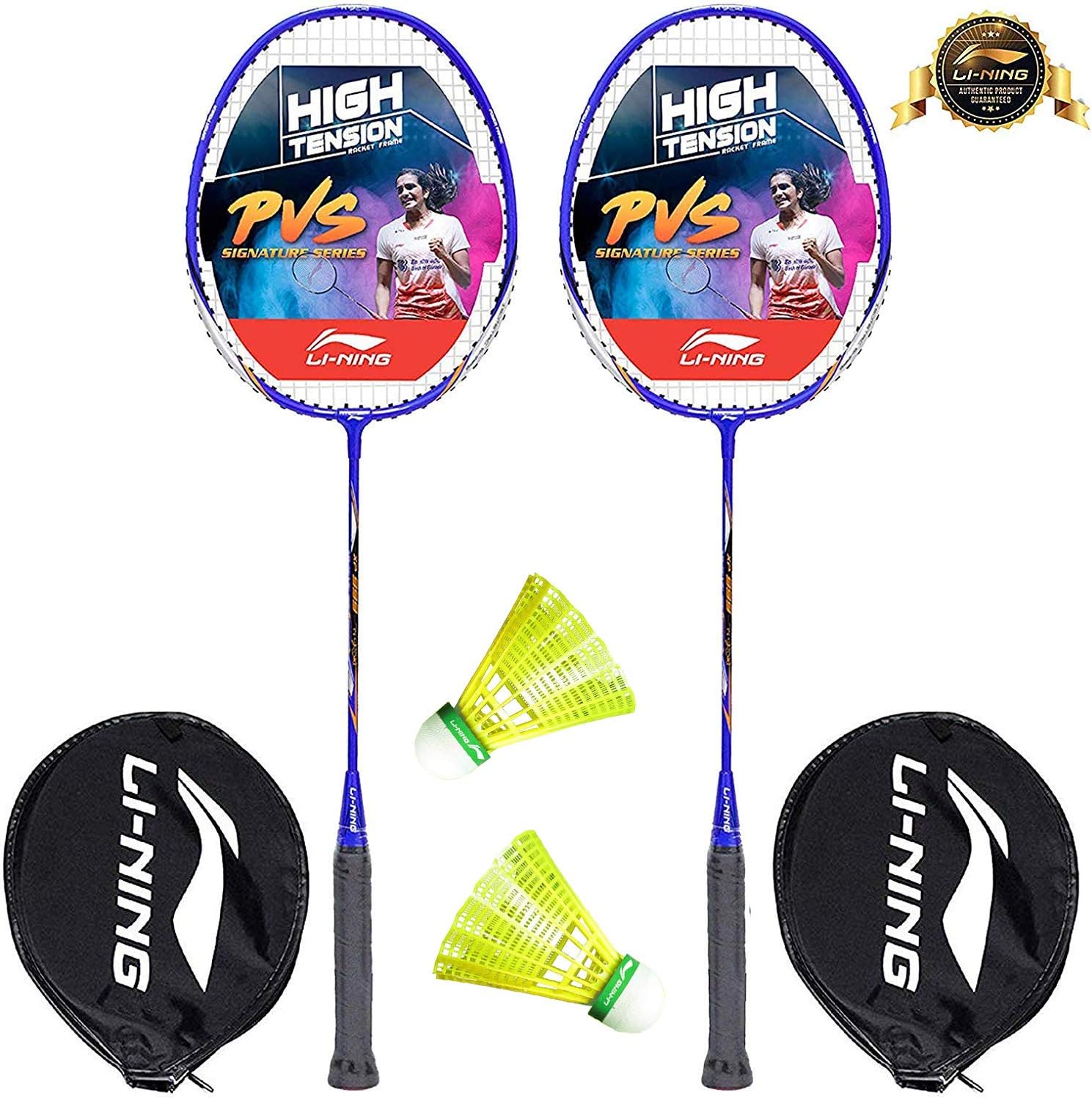 Li-Ning Super Value Combo (Two Li-ning XP P.V Sindhu Badminton Racquets and 2 Pieces Shuttlecock)