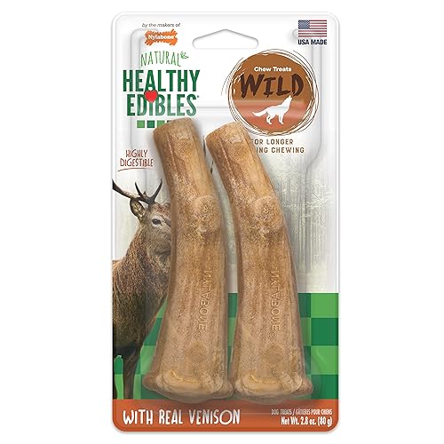 Nylabone Healthy Edibles WILD Natural Dog Chew Treats for Large