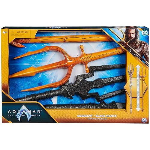 Miniatura 2 de Aquaman DC Comics, and Black Manta Tridents, 35-inch Movie-Styling, Super Hero Costume, Kids Roleplay for Boys and Girls Ages 4+