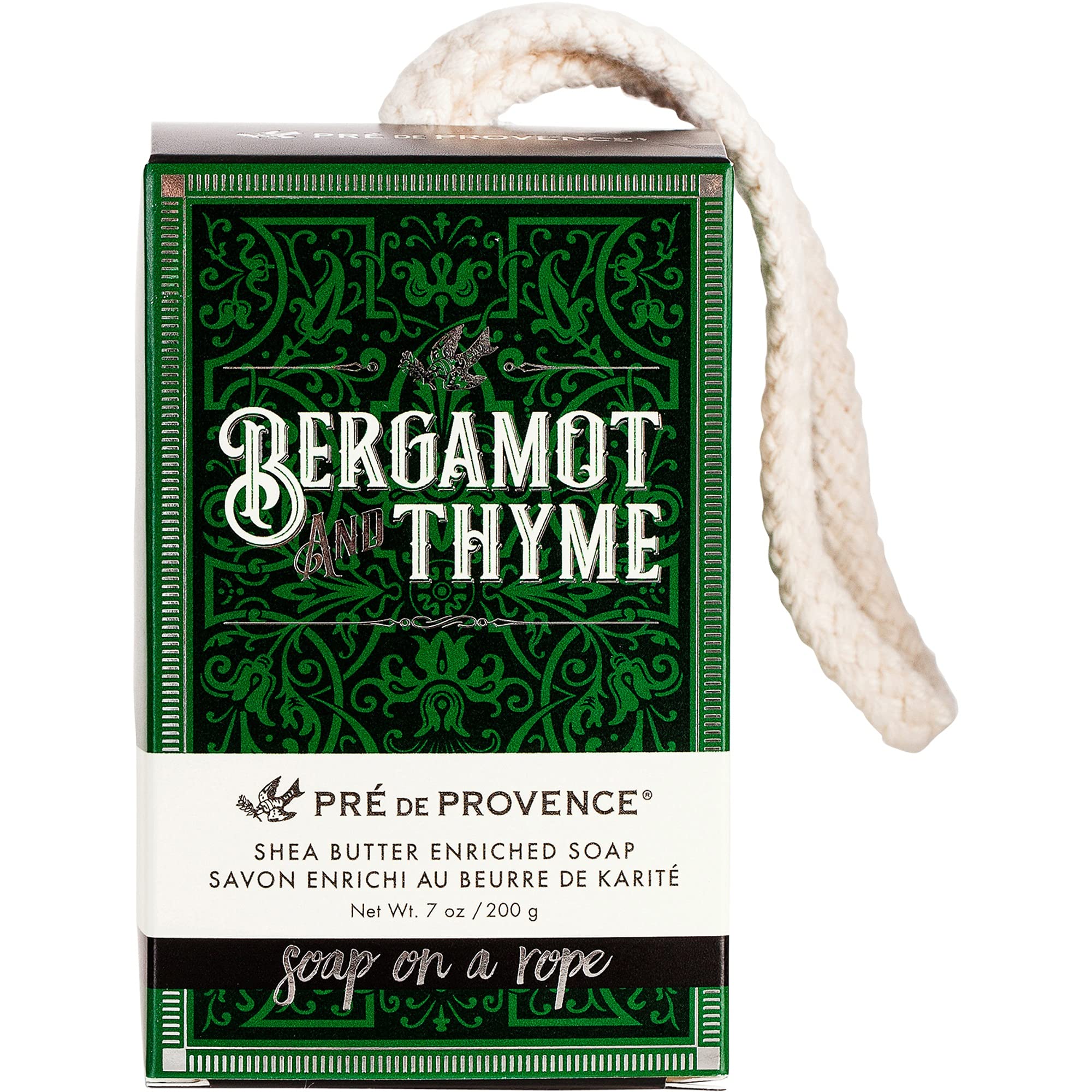 Bergamot & Thyme Men's Fragrance Collection, Soap On A Rope, 200 G