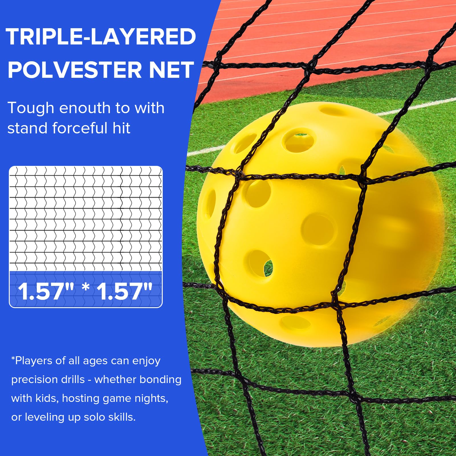 GOOX 6FT Small Mini Pickleball Net Set - Quick Setup Indoor/Outdoor Portable Practice Net