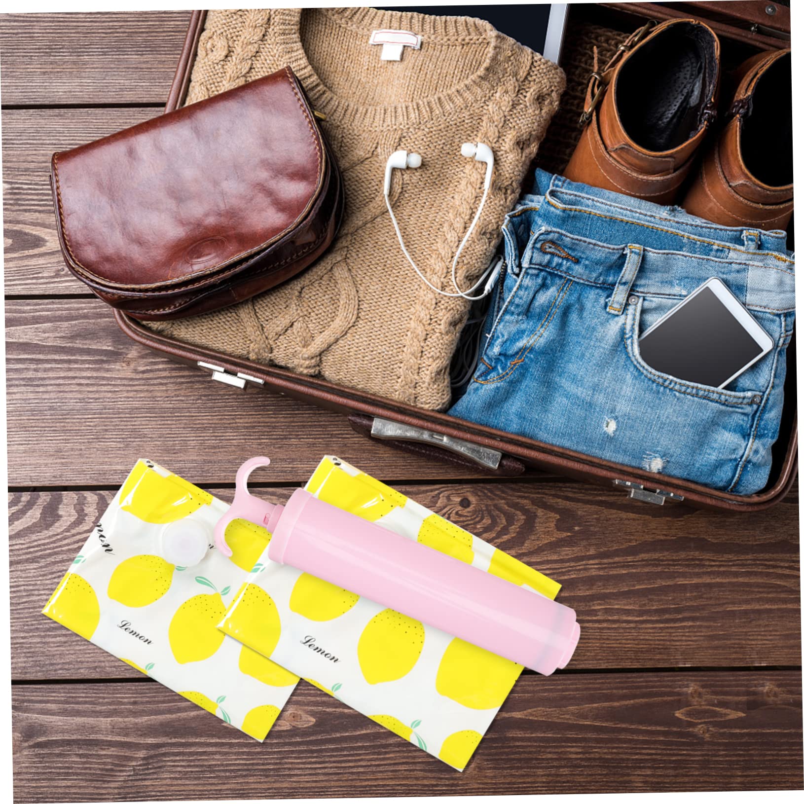 2 Juegos de Bolsas de vacío Bolsas de Embalaje de Viaje Bolsas Selladas al vacío Almacenamiento de Ropa Bolsas de Embalaje al vacío Bolsa de Almacenamiento de Viaje Saco de Compre