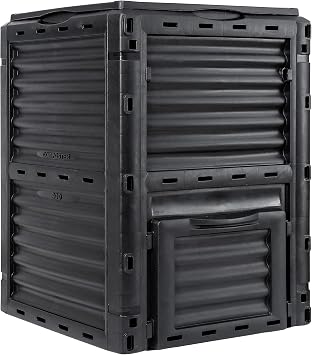 Garden Composter Bin Outdoor 80 Gallon300L, Compost Container W/Easy Assembly, Lightweight, Aerating Compost Box for Kitchen Garden, Food Waste Recycling Composting Green