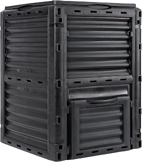 Garden Composter Bin Outdoor 80 Gallon(300L), Compost Container W/Easy Assembly, Lightweight, Aerating Compost Box for Kitchen Garden, Food Waste Recycling Composting Green