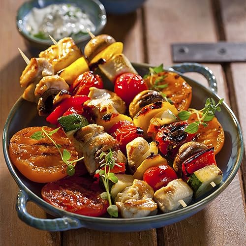 Miniatura 5 de Fasmov Paquete de 1000 brochetas de bambú natural, brochetas de bambú para aperitivos de barbacoa para parrilla, brochetas, frutas, aperitivos,