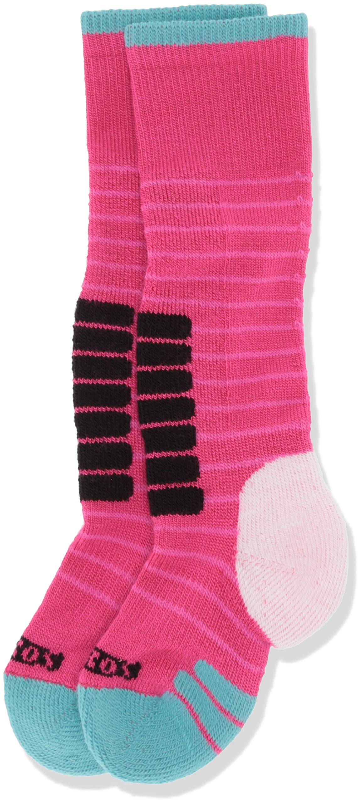 EurosockUnisex Child Little Kids Supreme Ski Socks, Pink/Jade, XXXX-Small