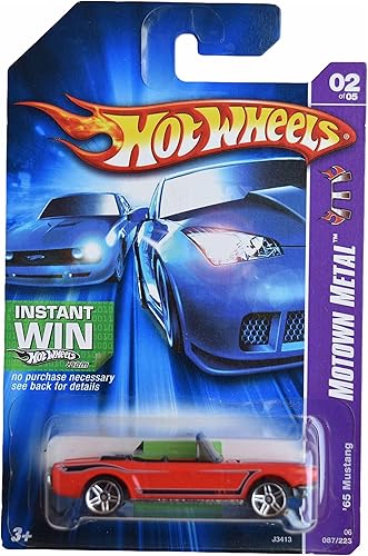 Hot Wheels Ford Mustang '65, rojo 87223 Motown Metal 25 Instant Win