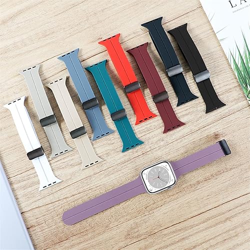 Miniatura 3 de Correa para Apple Watch de 1732in 1575in 1929in 1496in 1772in 1614in 1654in correa de silicona deportiva  hebilla magnética en D de repuesto para