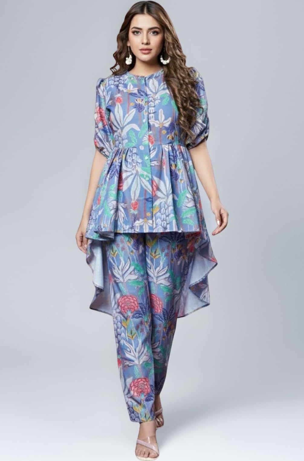 - Co-ord Set For Women Stylish | Kurta Sets for Woman | Kurtis | Short Kurti For Women Latest | Dress For Woman | 3/4 Sleeve Printed Ethnic Co Ord Set