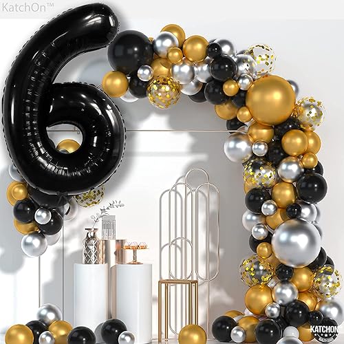 Miniatura 765 de KatchOn, Globo dorado gigante del número 8 de 40 pulgadas, globo dorado del número 8 para decoraciones de cumpleaños de 8 años para niñas