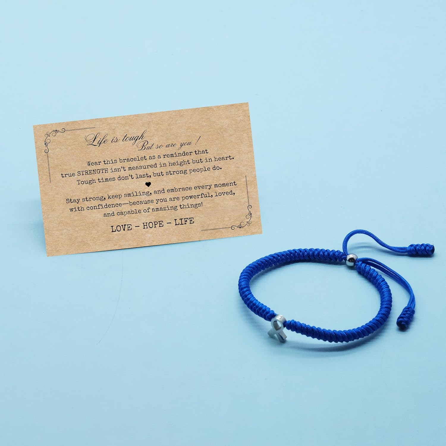 LAMIBEE Bracelet For A Cause, Awareness Ribbon Bangle Bracelets, Wristbands Get Well Soon, Protection Surfer String Bracelet for Men, Women Boho Amulet Style - Image 5