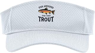 Fish Around and Find Trout Vintage Funny Fishing Sport Sun Visor