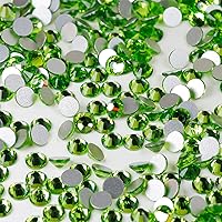 Vista 68 de Genie Crystal ss34 Red Glass Rhinestones 288 Pcs, 7.0 mm Big Light Siam Flatback Rhinestone, Diamond Cut Gems for Crafts, Face Mask, Makeup