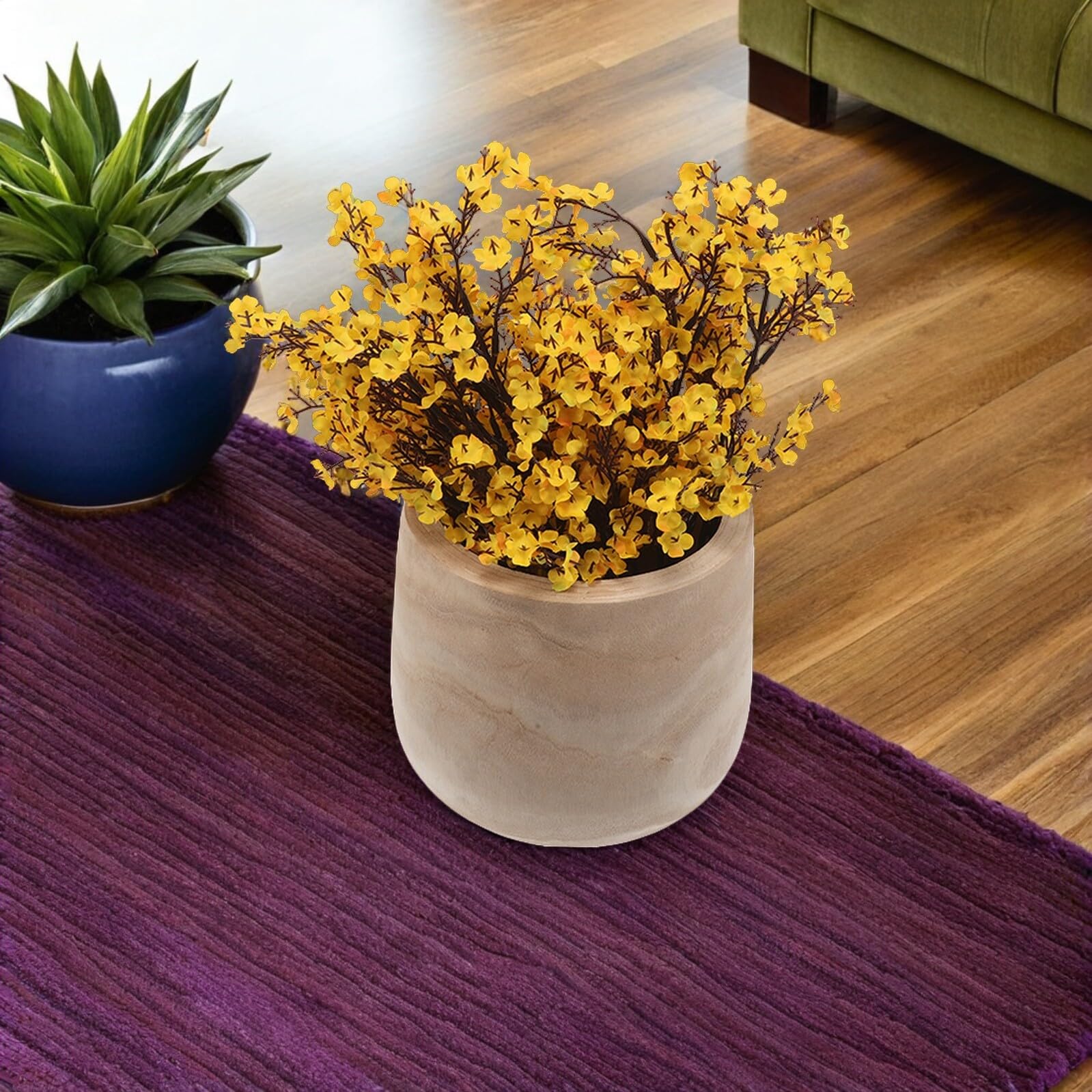 DOITOOL Ciotola Decorativa in Legno per Tavolo d Ingresso Ciotola per Cucina Contenitore Portachiavi per Tavolo da Soggiorno Centrotavola in Legno