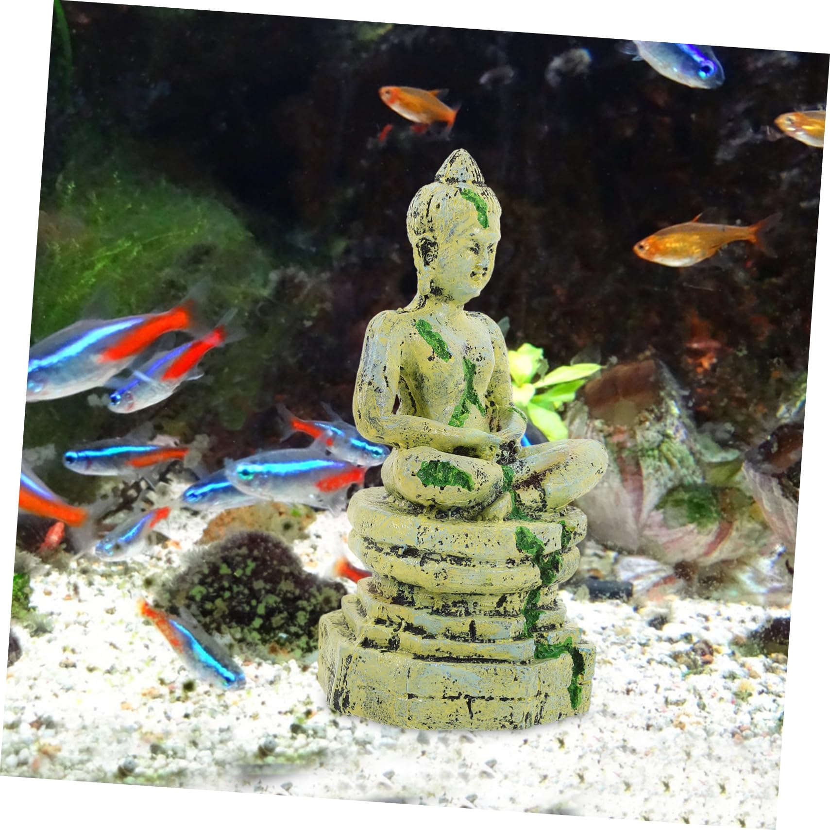 ULTECHNOVO 2 Pezzi Decorazione Dell'acquario Arredamento Accessori Per Acquari Ornamenti Di Roccia Dell'acquario Guidato Ornamento Di Scena Di Acquario Pesce Artificiale Resina