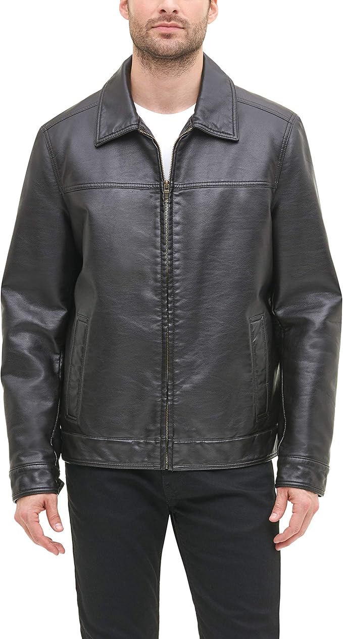 Tommy Hilfiger Men's Classic Faux Leather Jacket