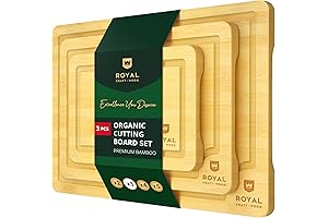 Monarch of the Kitchen: Royal Craft Wood Cutting Board Set