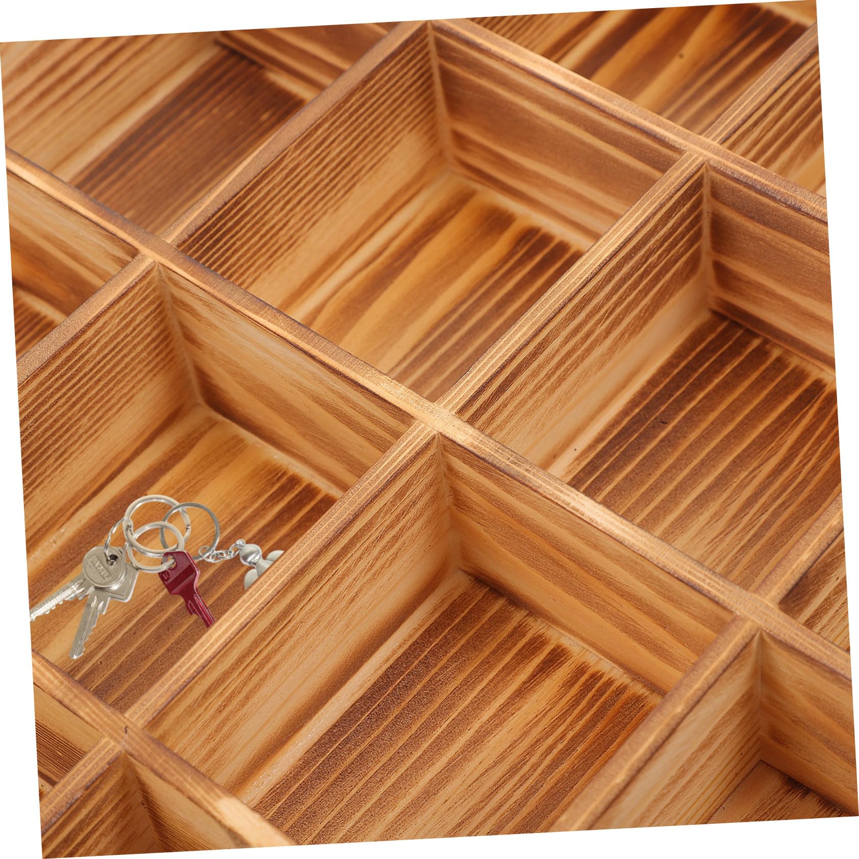 Holz Fachbox mit 20 Fächern zur Sortierung für Socken und Krawatten