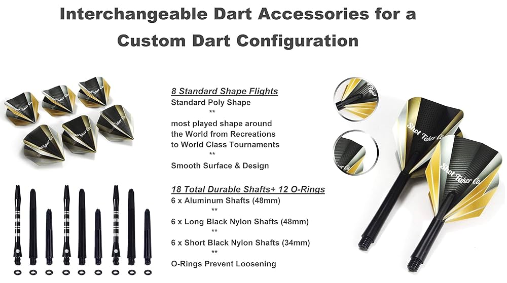 ダーツ一式(総額6万円分) Amazon.co.jp: SHOT TAKER CO. EST.2017 6ピース スチールチップ