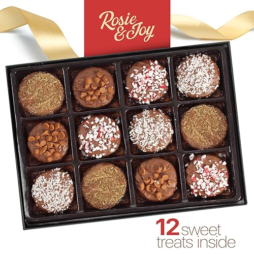 Miniatura 2 de Caja de regalo de galletas gourmet de Navidad  12 galletas premium con chocolate con leche y sabores surtidos, ideal para regalos navideños de lujo