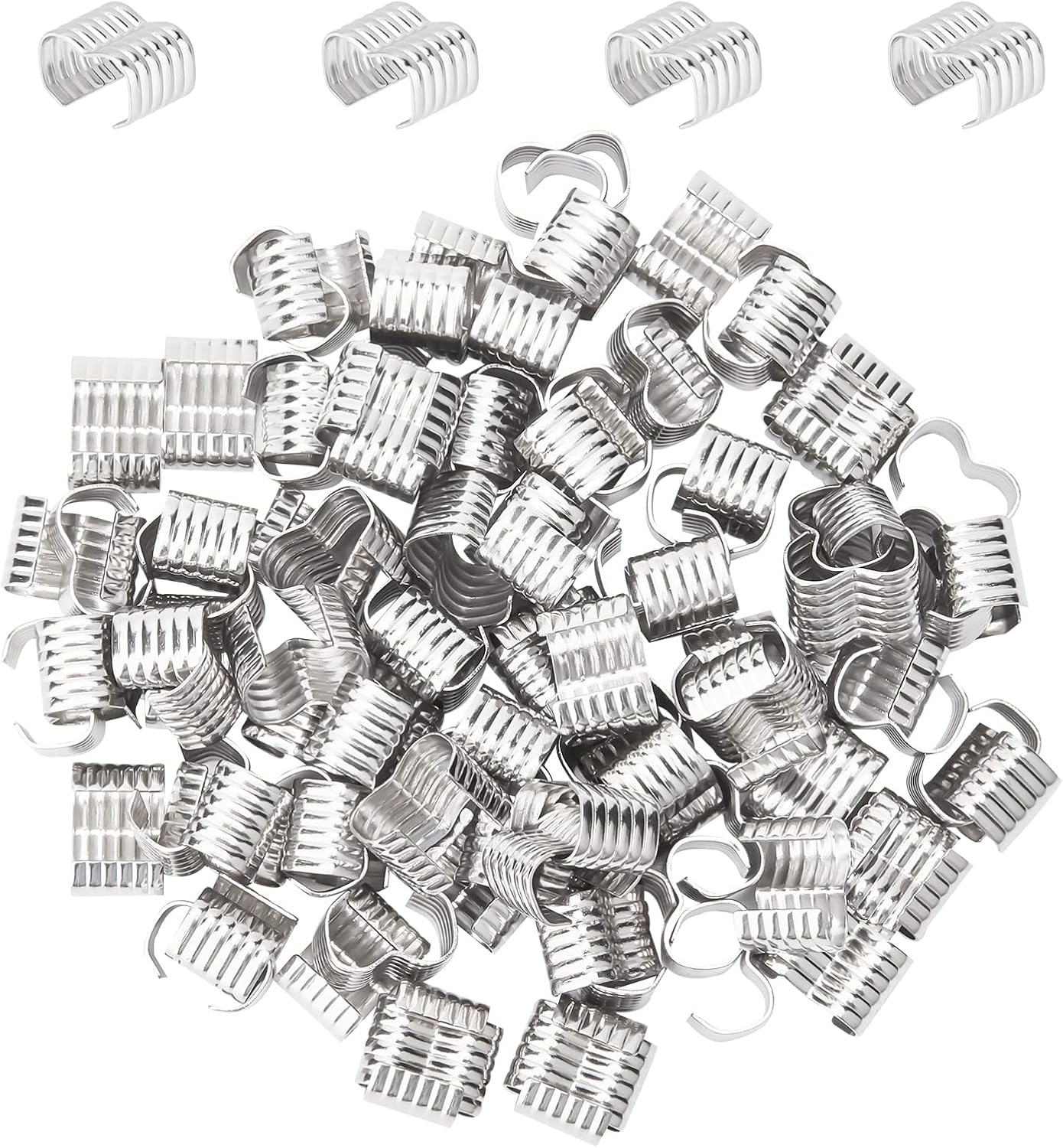 24Pcs Ceinture Boucle 30mm/ 1.18-pouce Ruban Fermoirs à Sertir pour Cuir Noir