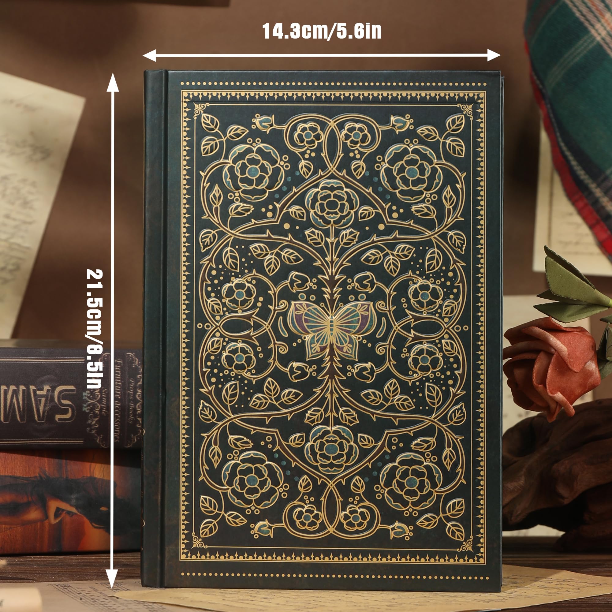 MGGAO Line Notebooks for Women Men, A5 Aesthetic Hardcover Ruled Diary, 100 GSM Journals for Writing for Work, Note Taking, Office School - Image 2