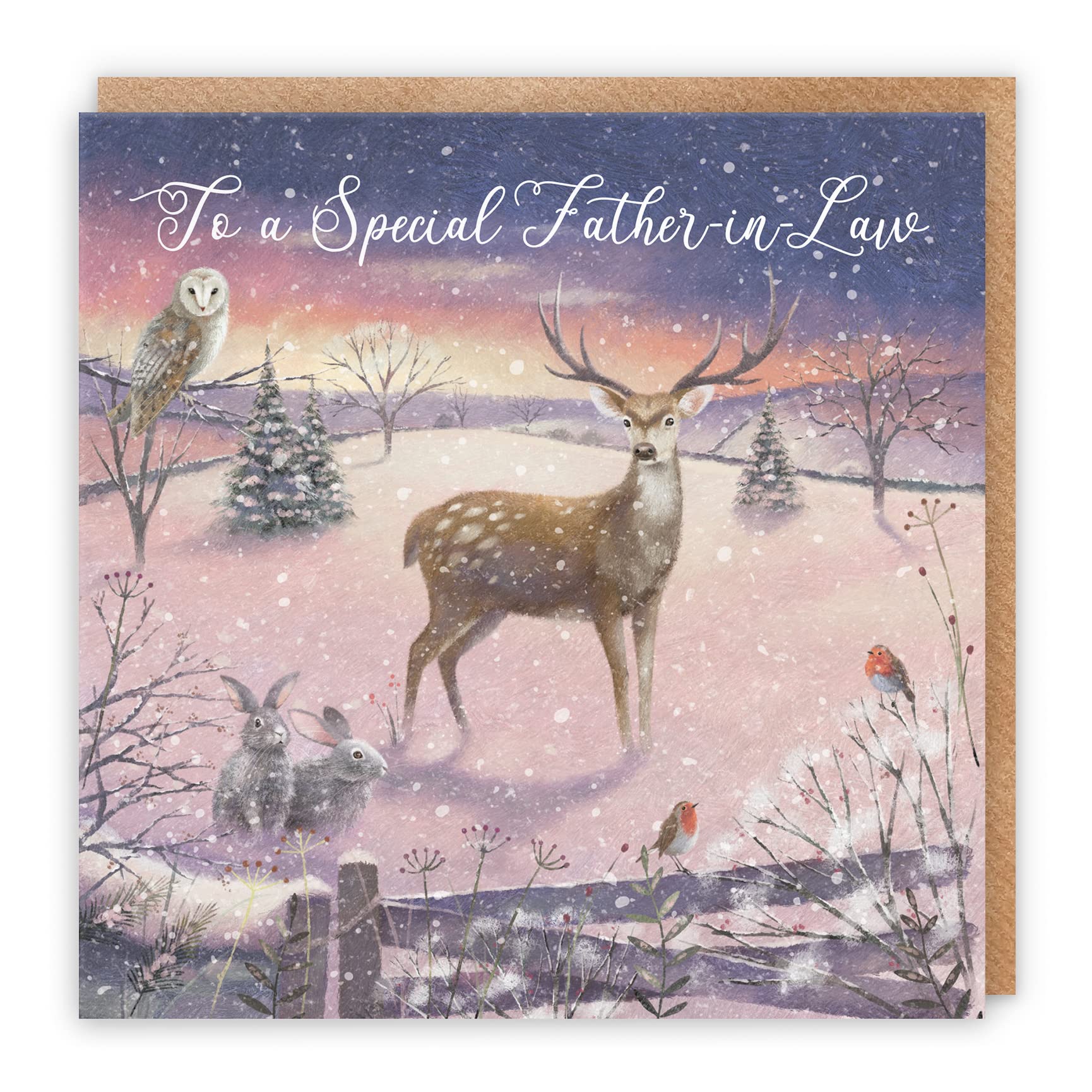 Hunts England, Father-in-Law Christmas Card, 'The Stag', To A Special Father-in-Law, Card, Milo's Gallery Collection