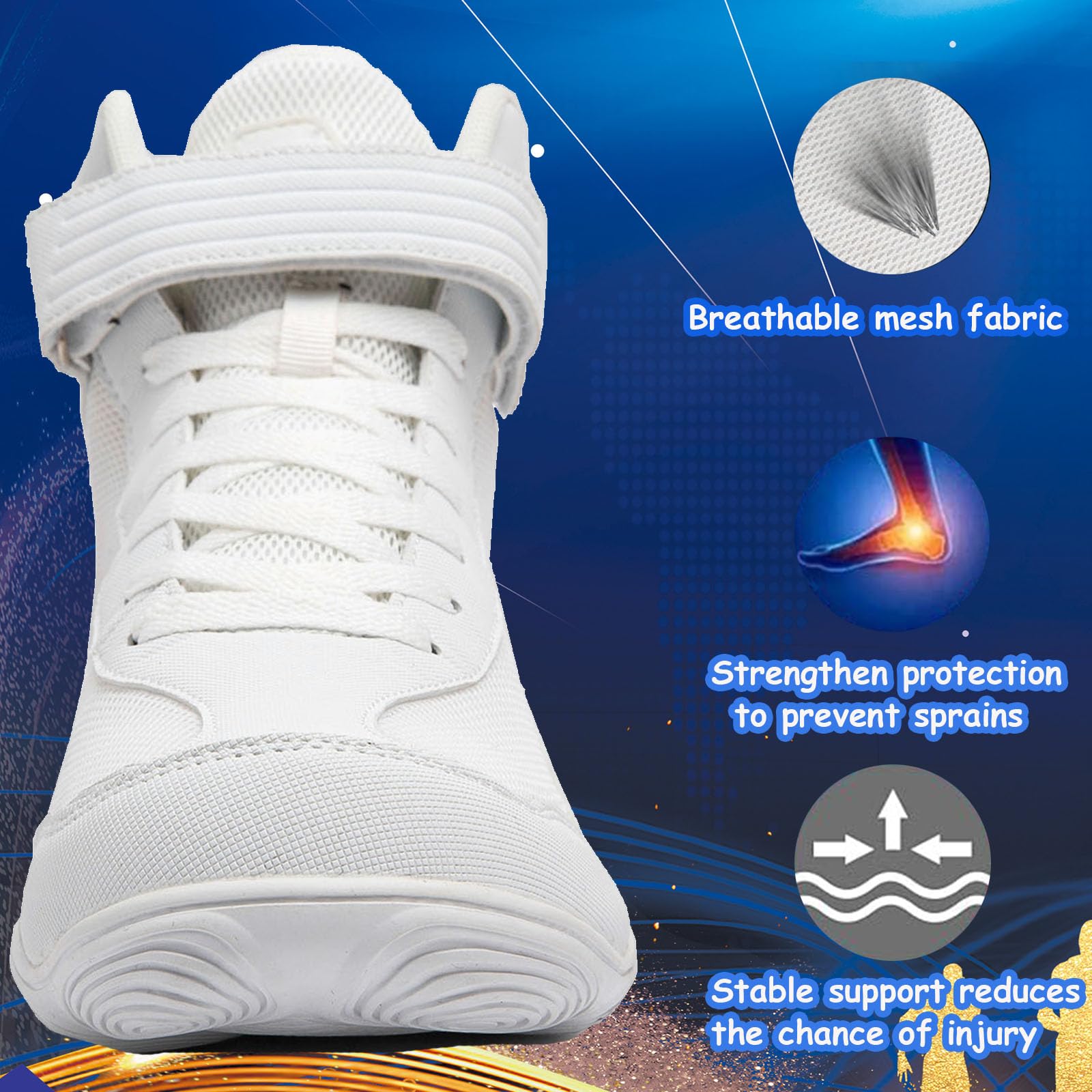 Mufanton Scarpe da Boxe da Uomo Scarpe da Wrestling Scarpe da Pugilato Traspirante Scarpe Combat Boxers Scarpe da Kickboxing Leggero Stivali da Bambino