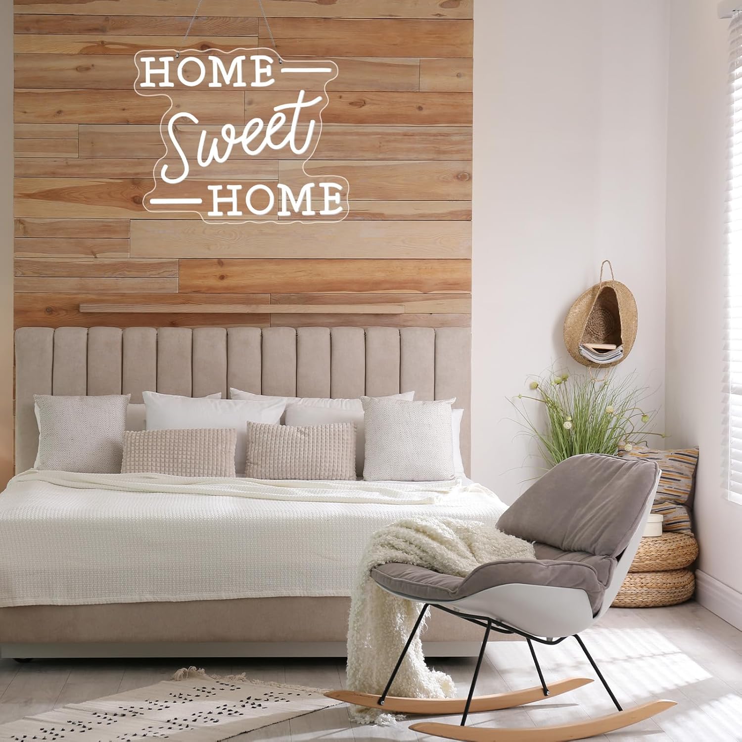 Home Sweet Home Neon Sign, House Warming Gifts New Home for Women Men Couple, Bright Warm White USB Powered Neon Light for Living Room Bedroom House New Home Wall Art Decor