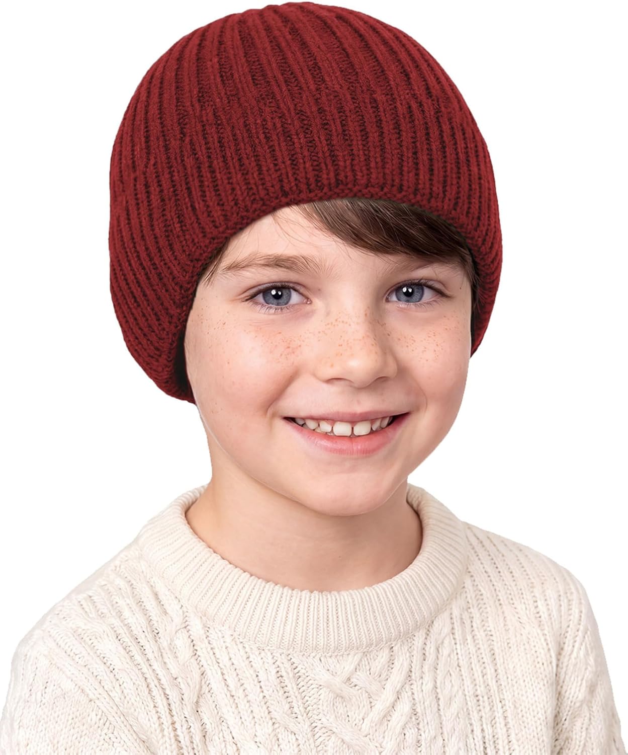 Connectyle Double-Layer Beanie Kids Winter Hat with Earflaps Unisex Toddler