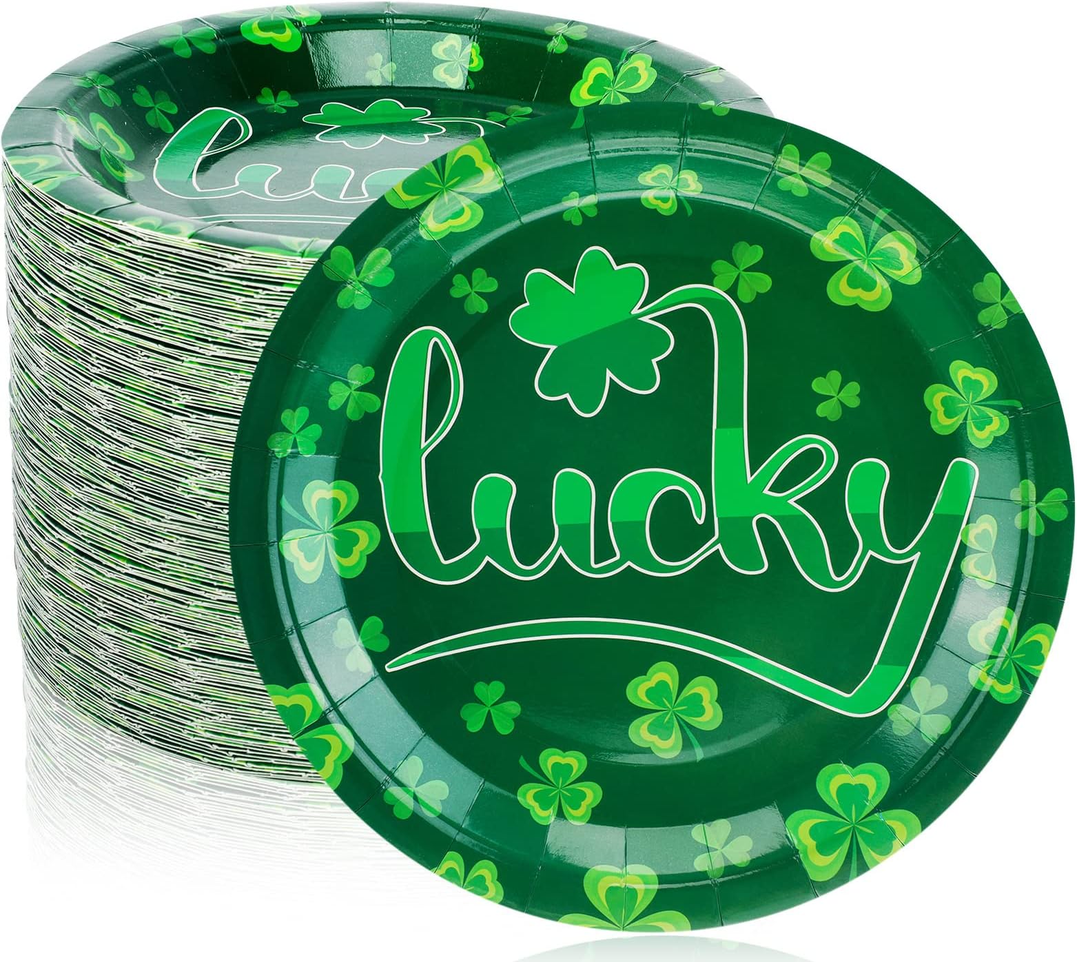 Zopeal 80 Pieces St. Patrick's Day Easter Paper Plates, 7