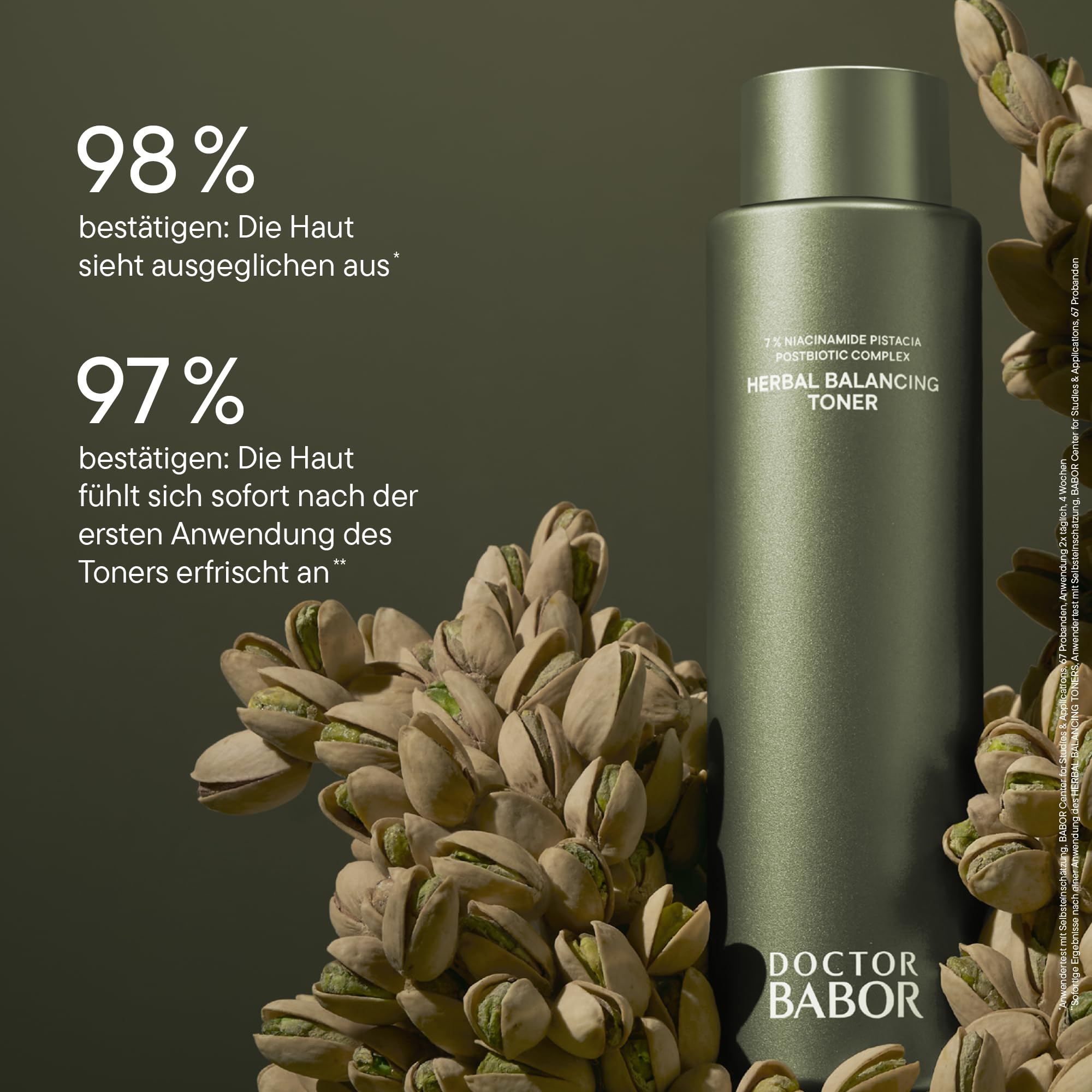 DOCTOR BABOR Microbiomic Herbal Balancing Toner (200 ml) – veganes Gesichtswasser auf Basis pflanzlicher Extrakte mit 4% Niacinamid – verkleinert Poren und mattiert