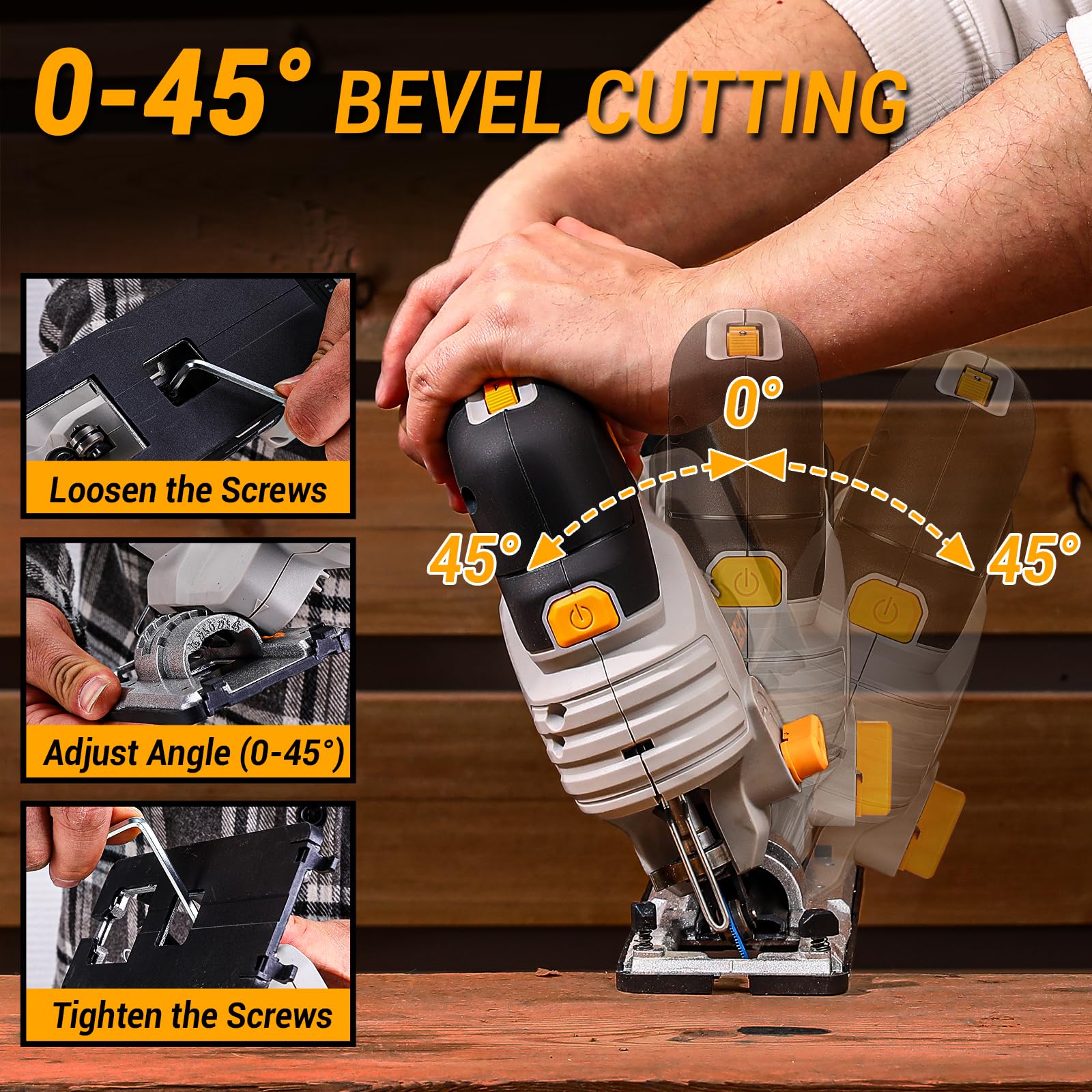 アクセサリー JIG-SAW Jig Saw Cordless Electric Tool: DEKOPRO 20V Power Jigsaw