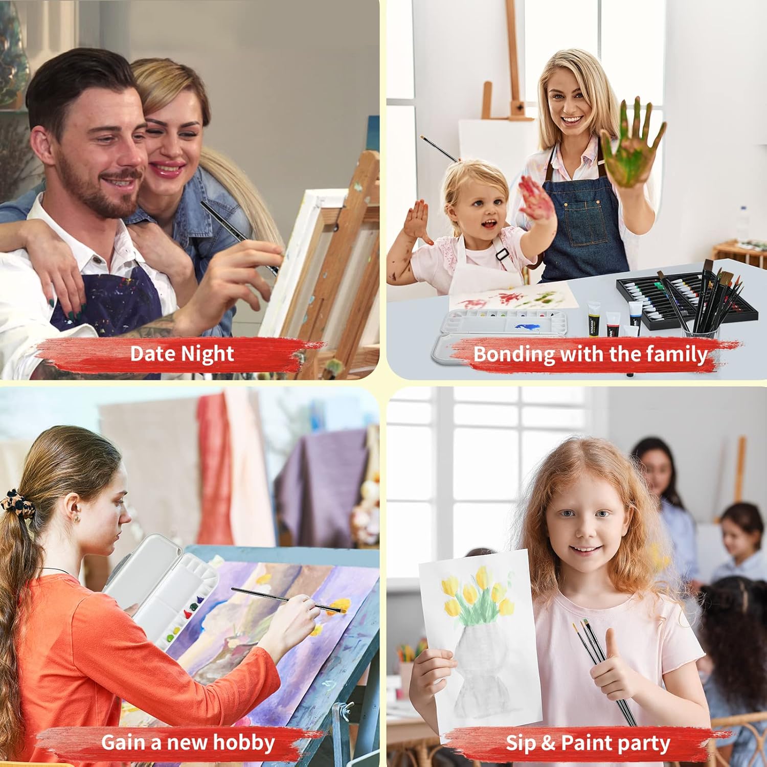 60pcs Watercolor Paint Set for Kids Adults Beginners, Professional Watercolor Paint Kit with Watercolor Paints, 10 Paint Brushes,Art Paper and More Watercolor Painting Supplies for Artists : Arts, Crafts & Sewing