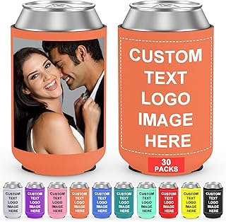 10 Koozie Wedding Favor Ideas Perfect for Relaxed Celebrations 44 30 Pack Custom Can Coolers Sleeves Bulk Personalized Insulated Neoprene ...