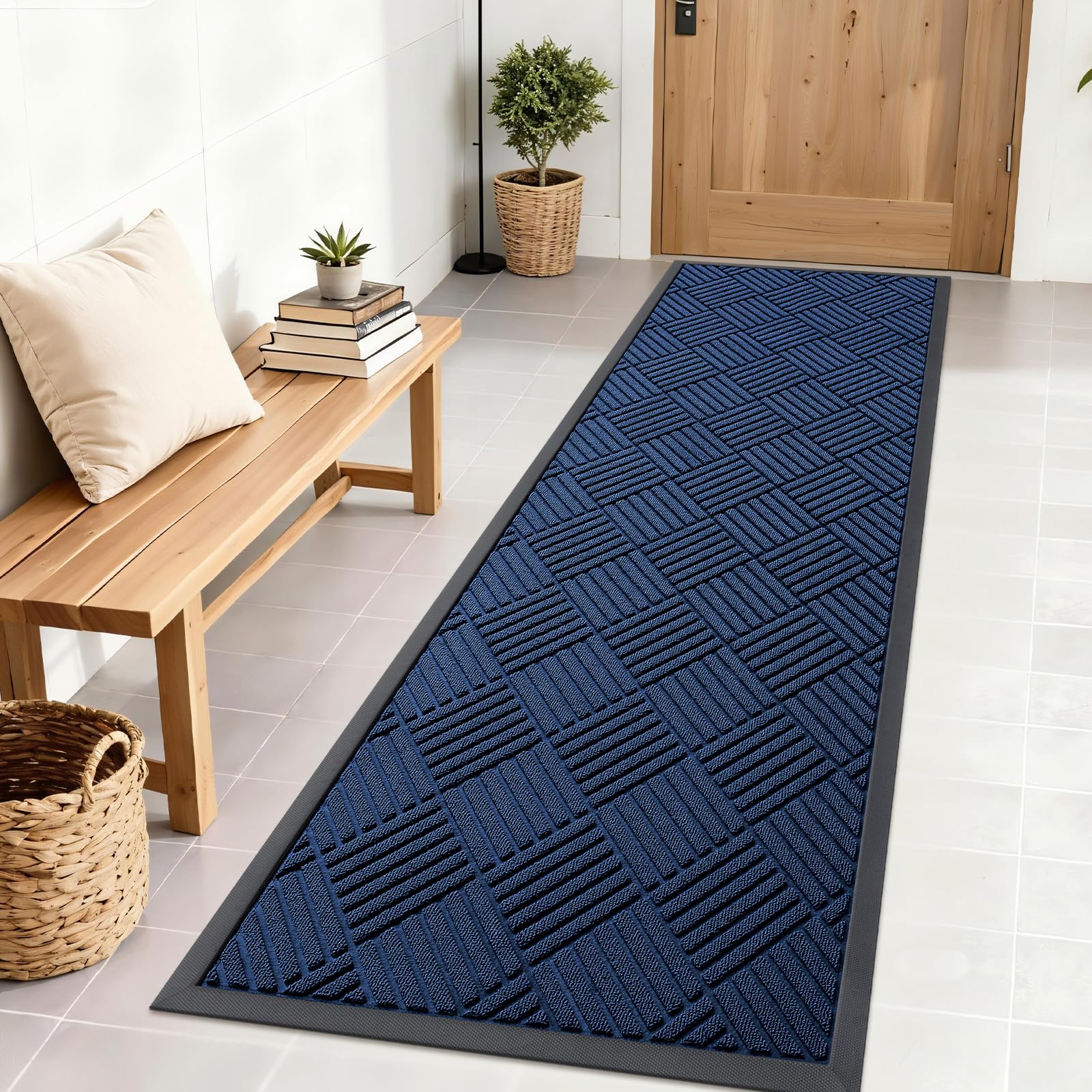 OLANLY Front Door Mat Outside Entrance 71x23, Waterproof Heavy-Duty Doormat