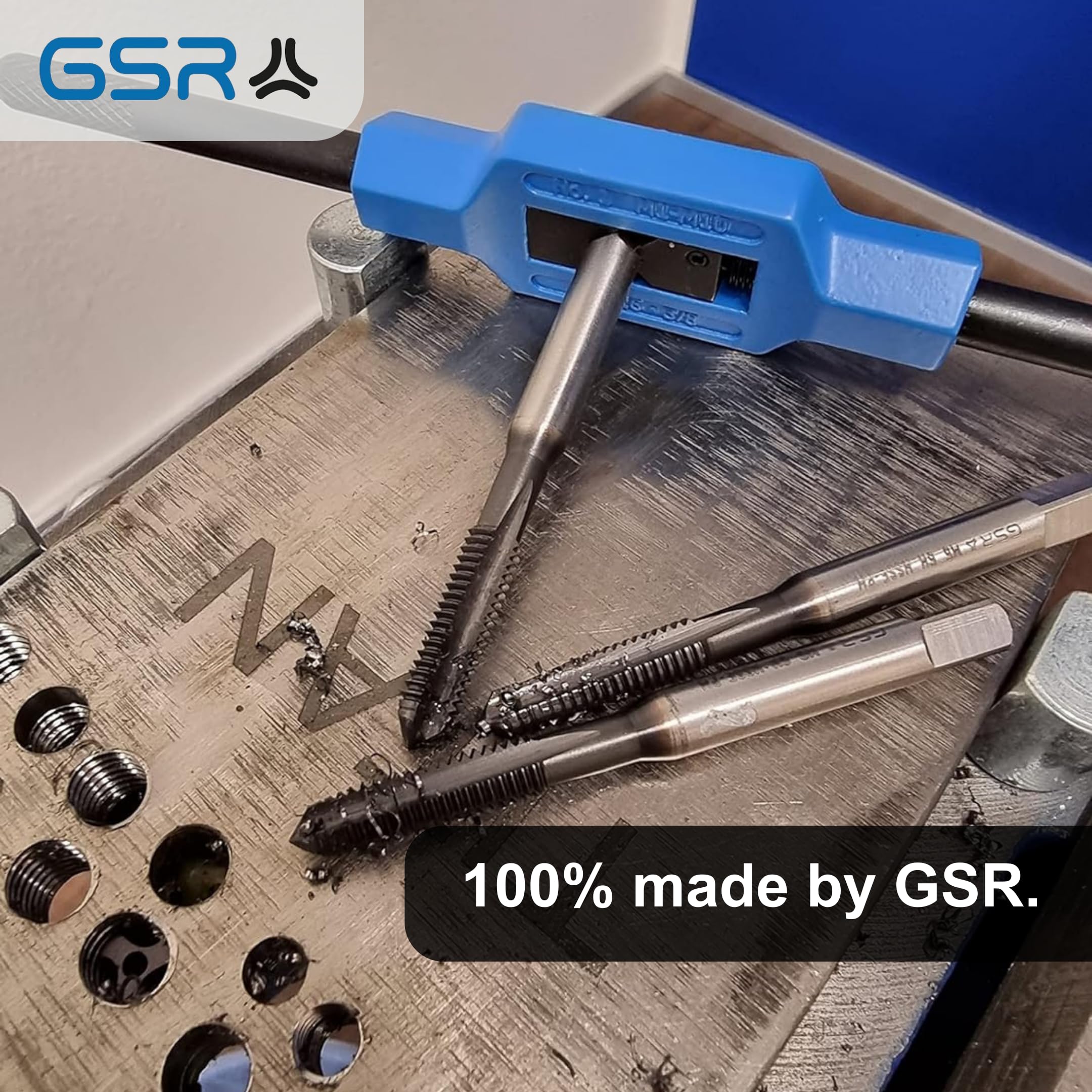 GSR giramaschio regolabile con corpo in zinco pressofuso di alta qualità | No. 4 | M9 - M27 | Modello americano | Ganasce di alta qualità | Giramaschi estensibile per supporto di utensili quadrati