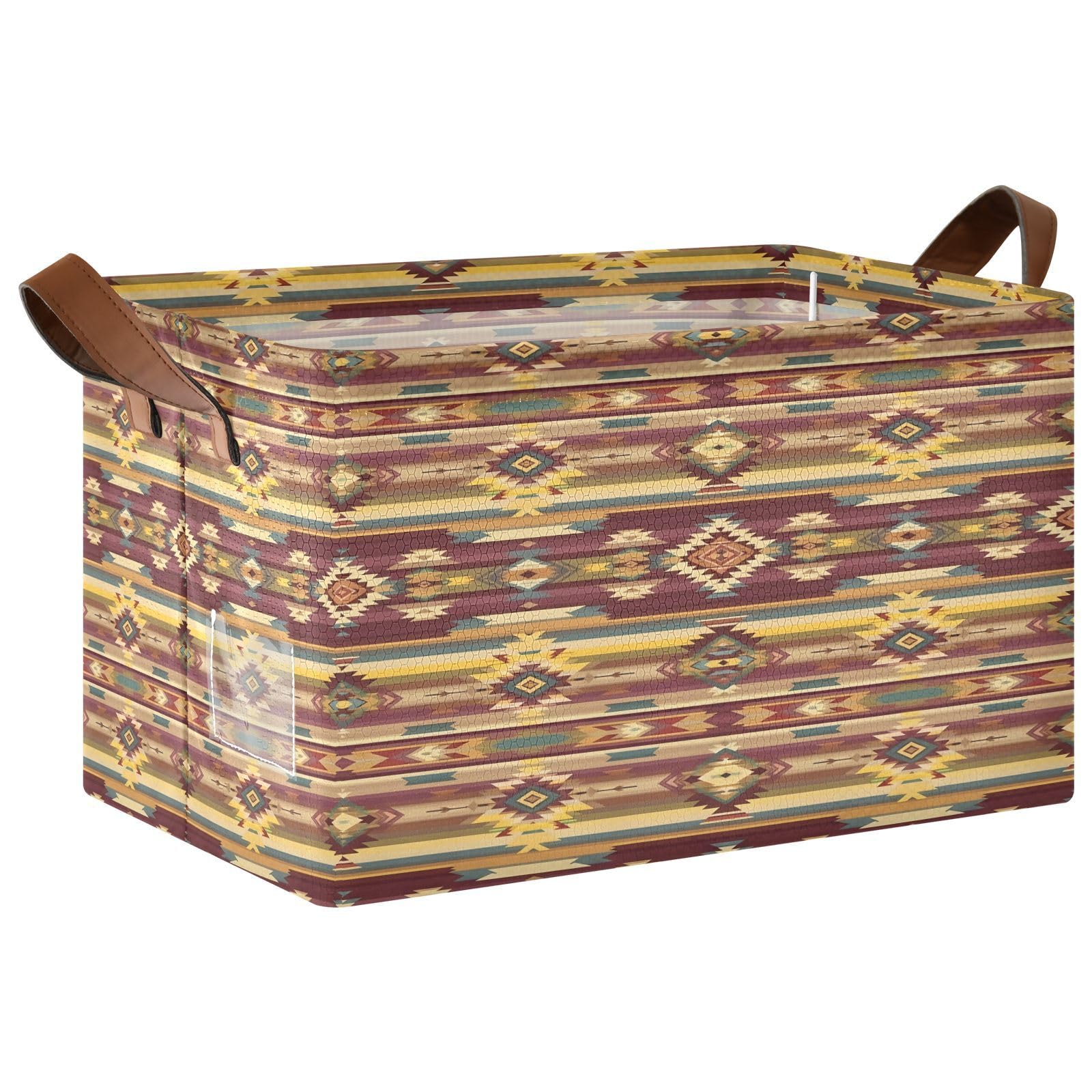 Cgiub Aztec Storage Basket Waterproof Foldable Storage Bin Baby Laundry Basket Closet Organiser for Nursery Decor Home Organizing
